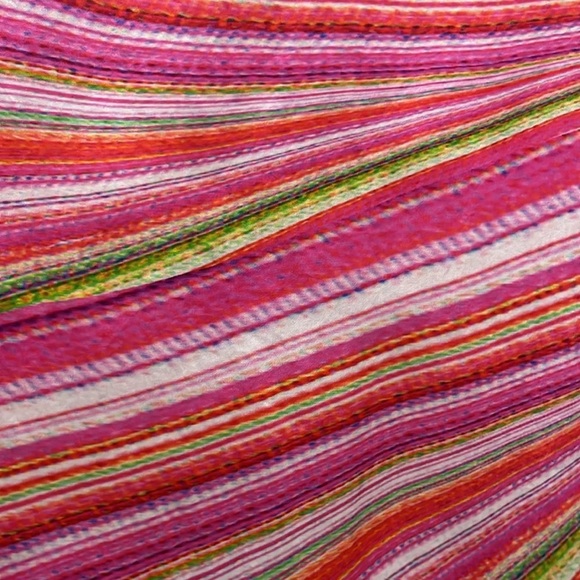 NWT Frankie’s Bikinis Fifi Button Down Short Sleeve Multi Colored Blouse Sz M - Picture 8 of 9